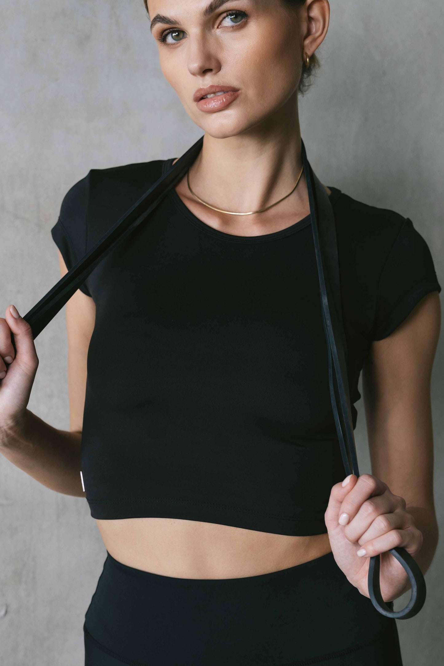 Fae Cap Sleeve Midi Tee - Black