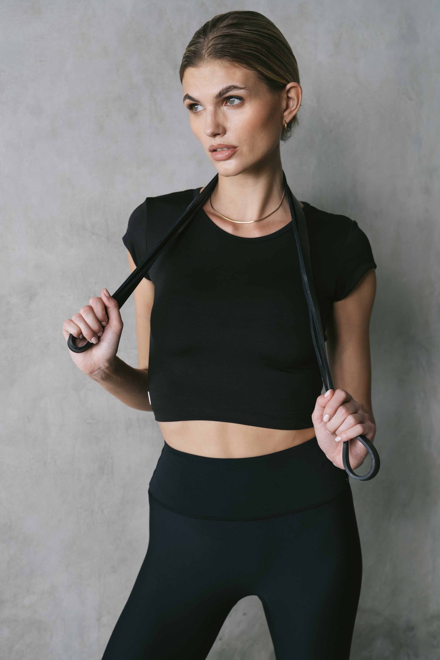 Fae Cap Sleeve Midi Tee - Black