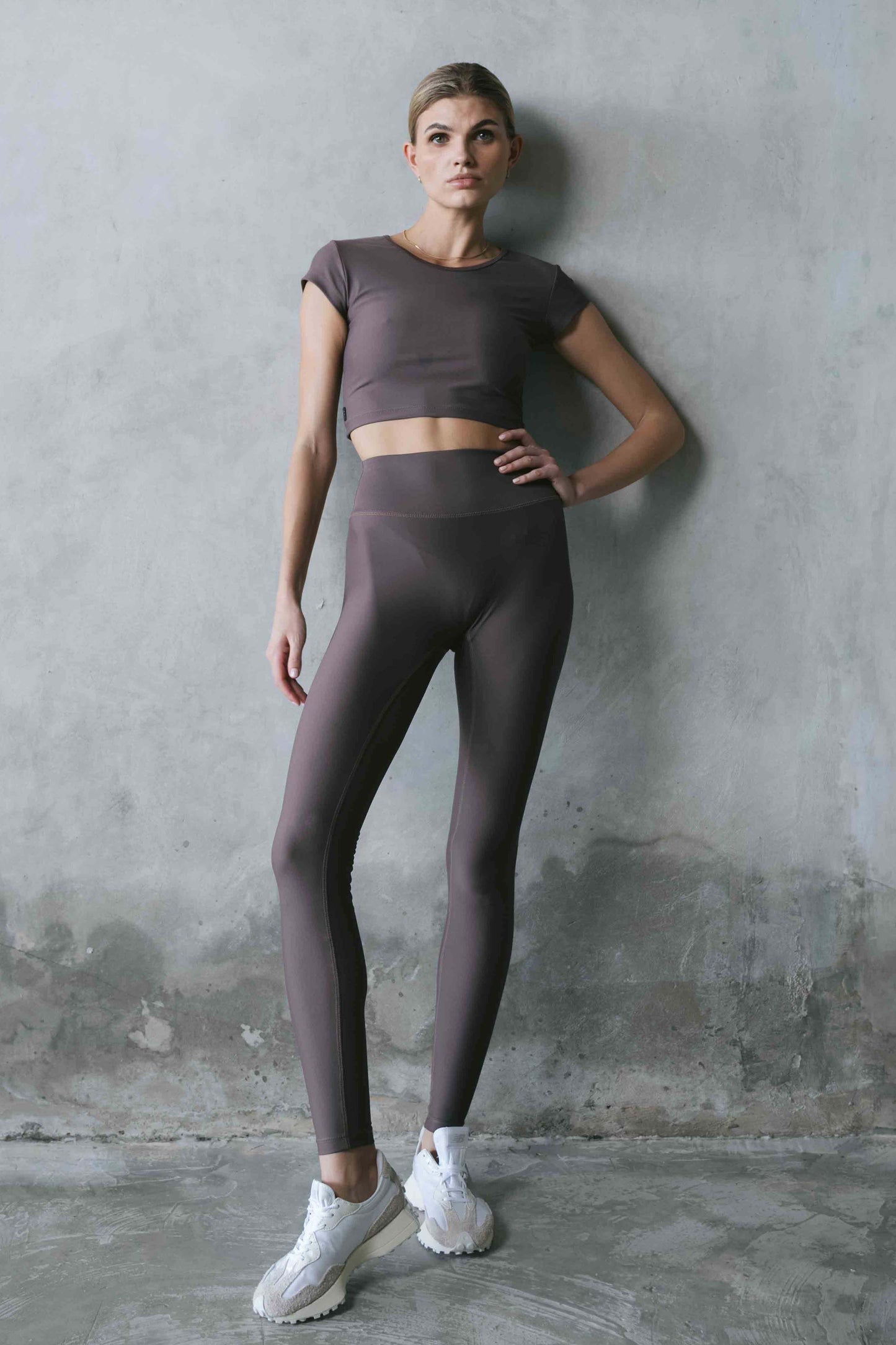 Fae Cap Sleeve Midi Tee - Taupe