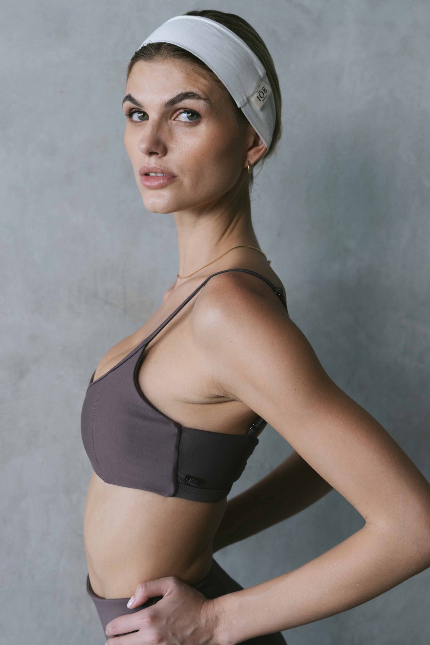 Chloè Two Tone Corset Bra - Deep Taupe