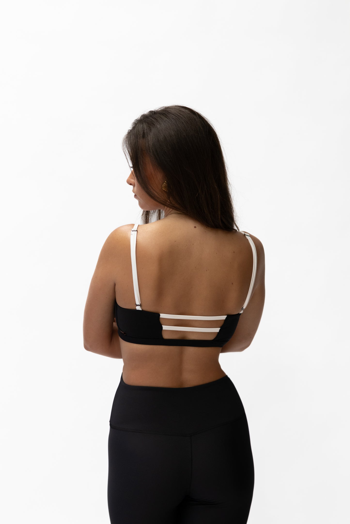 Chloè Two Tone Corset Bra - Black/White