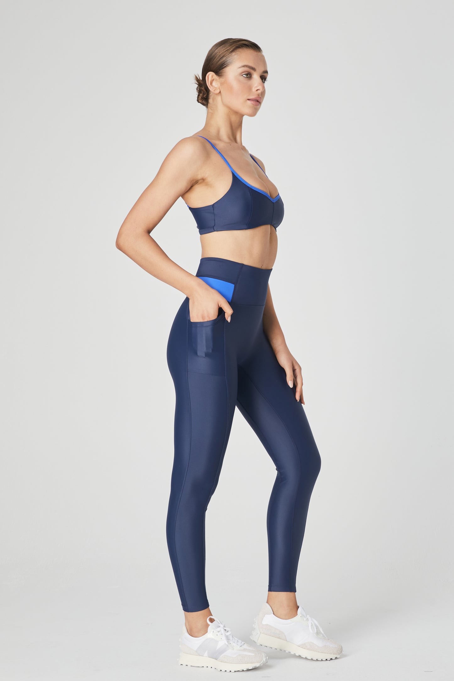 Chloè Corset Bra - Ocean Blue/Azure - 1Ō8 SPORTIF