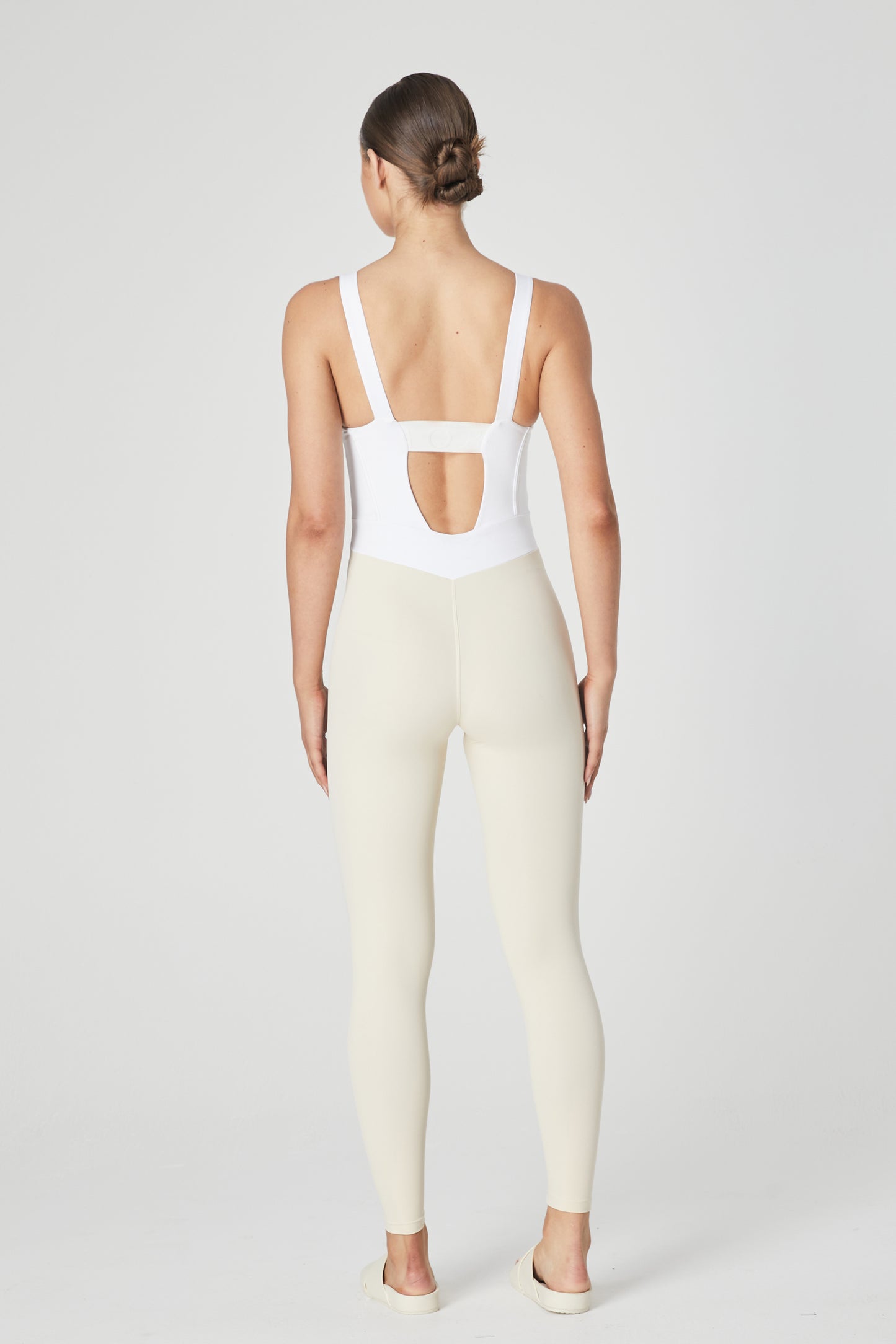 Ithaca Bustier Bodysuit - White/Sand - 1Ō8 SPORTIF