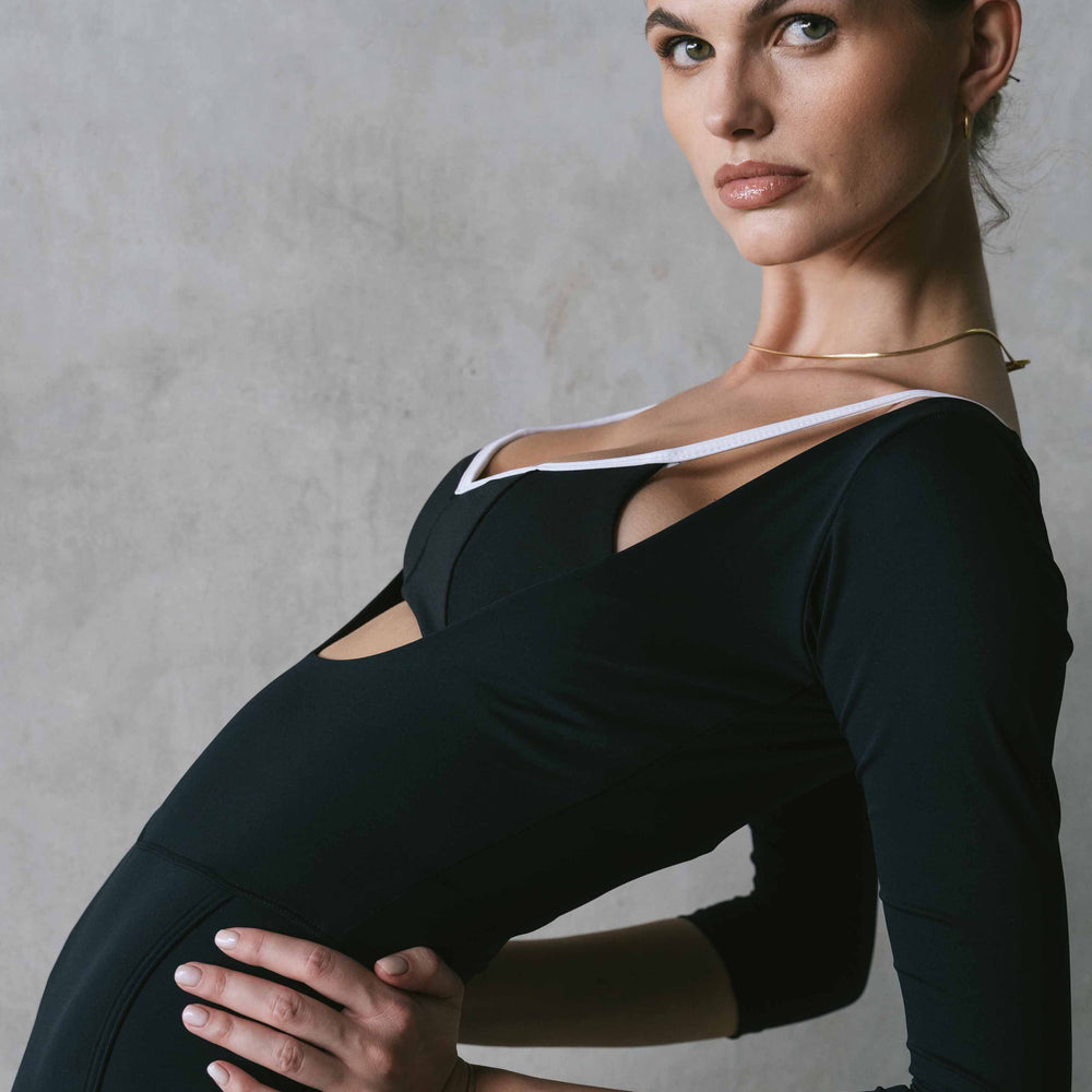 
                      
                        Sample Margo 3/4 Sleeve Bodysuit - Black
                      
                    