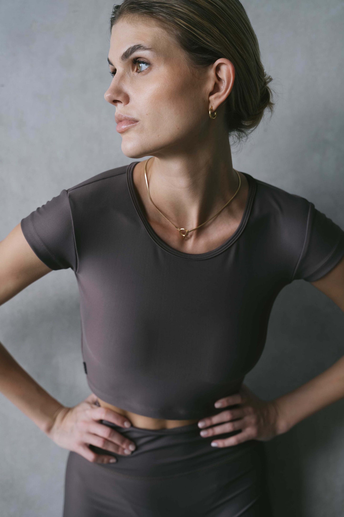 Fae Cap Sleeve Midi Tee - Taupe