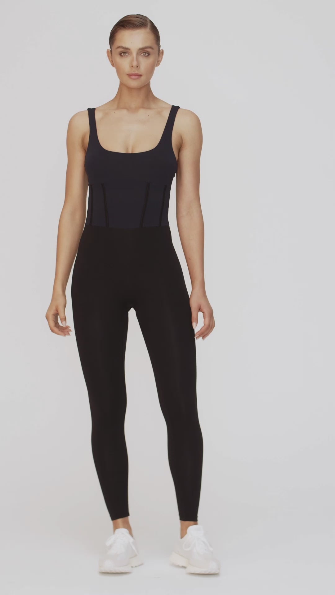 Ithaca Bustier Bodysuit - Navy/Black